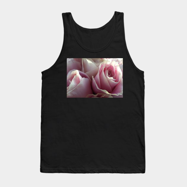 Soft Glowing Baby Pink Roses Tank Top by 1Redbublppasswo